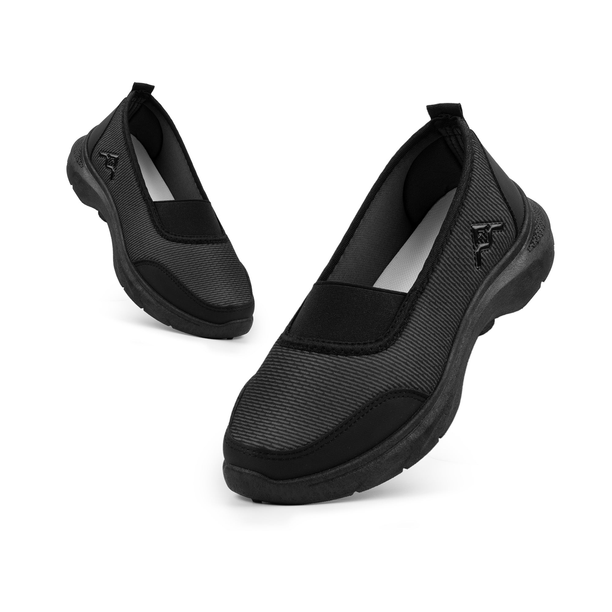 A&M Women's Slip On Knitted Trainers with Memory Foam Comfort Fit Trending Shoes (style 6)