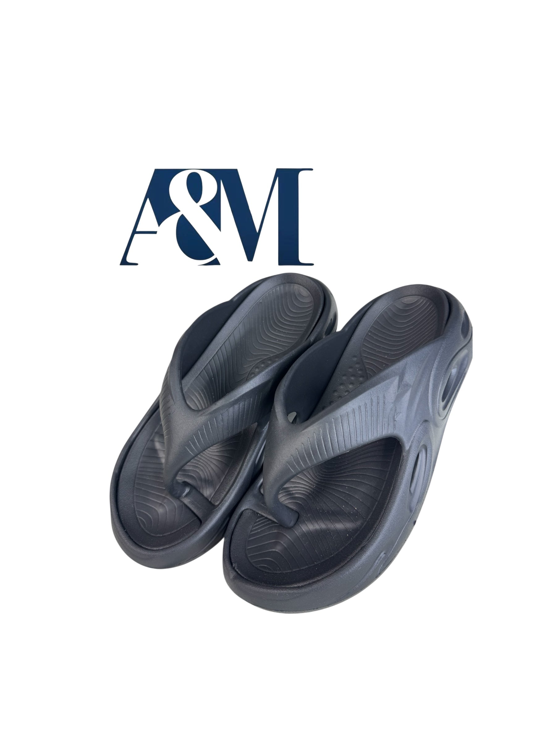 A&M Comfort Fit Unisex Cloud flipflop slippers - Cloud Foam Comfortable Slippers in Black Beige & black/Green Options