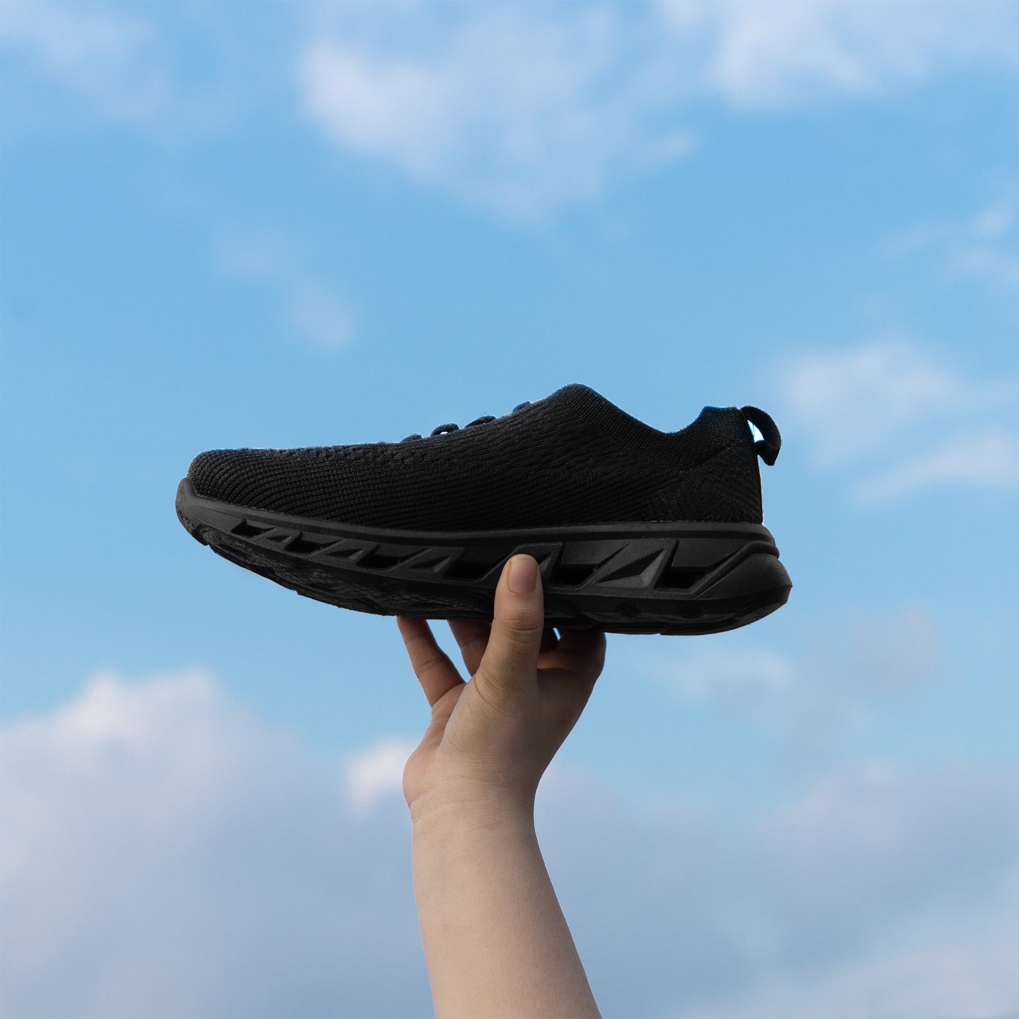 A&M Mens Comfortable Sports Trainers with Memory Foam Comfort Fit Black Shoes (style 2)