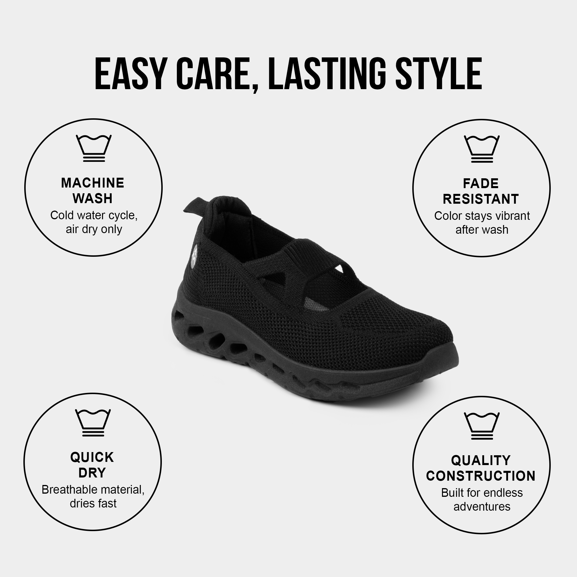 A&M Women's Slip On Comfortable Trainers with Memory Foam Walking Running Shoes in Grey Navy & Black (style 3)