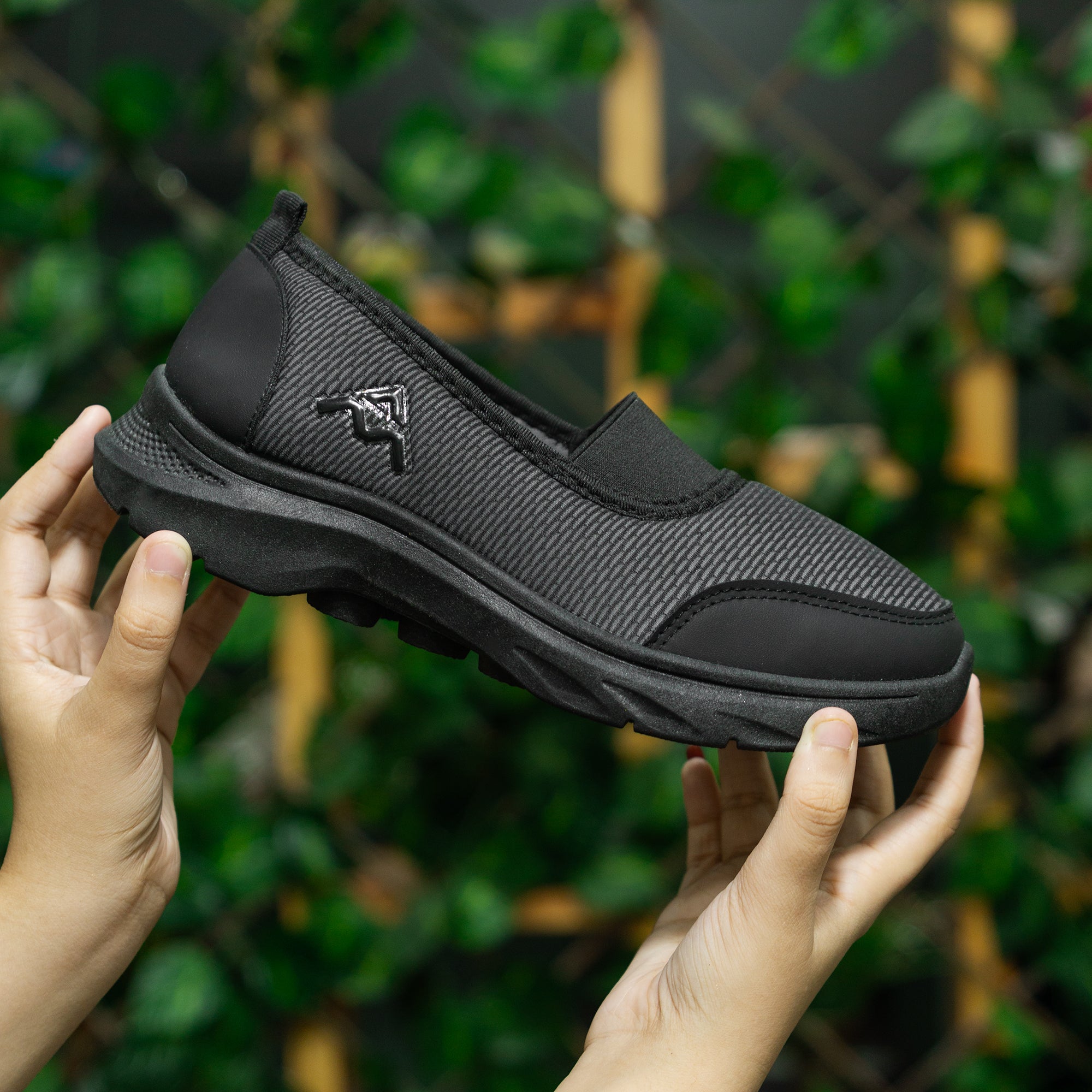 A&M Women's Slip On Knitted Trainers with Memory Foam Comfort Fit Trending Shoes (style 6)