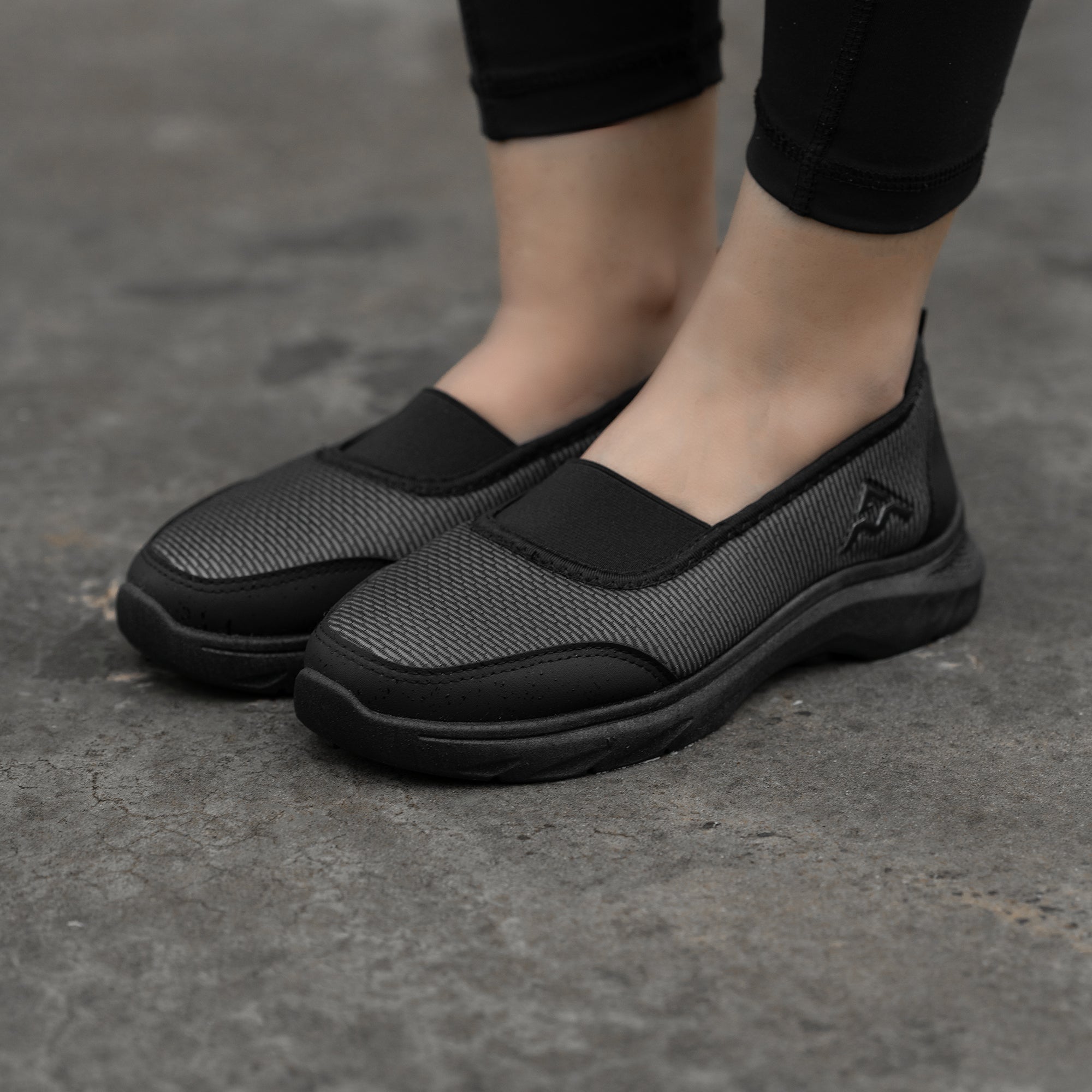 A&M Women's Slip On Knitted Trainers with Memory Foam Comfort Fit Trending Shoes (style 6)