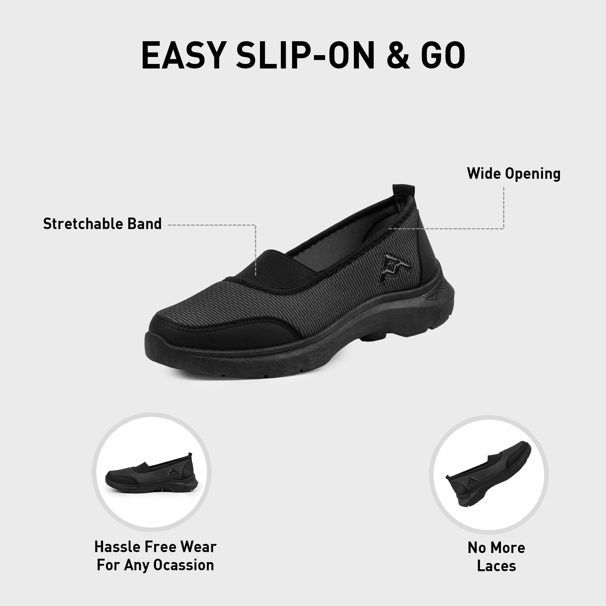 A&M Women's Slip On Knitted Trainers with Memory Foam Comfort Fit Trending Shoes (style 6)