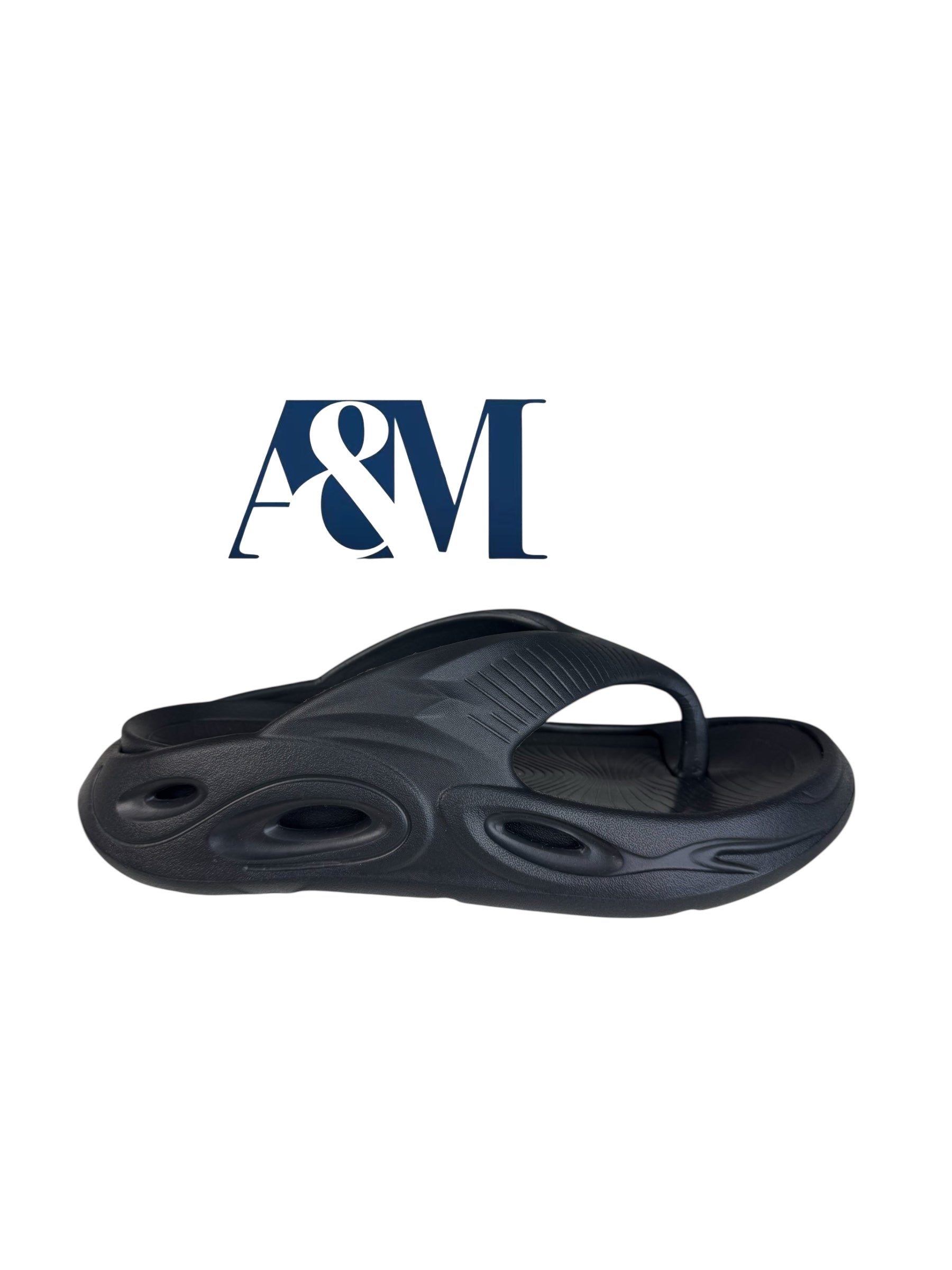 A&M Comfort Fit Unisex Cloud flipflop slippers - Cloud Foam Comfortable Slippers in Black Beige & black/Green Options