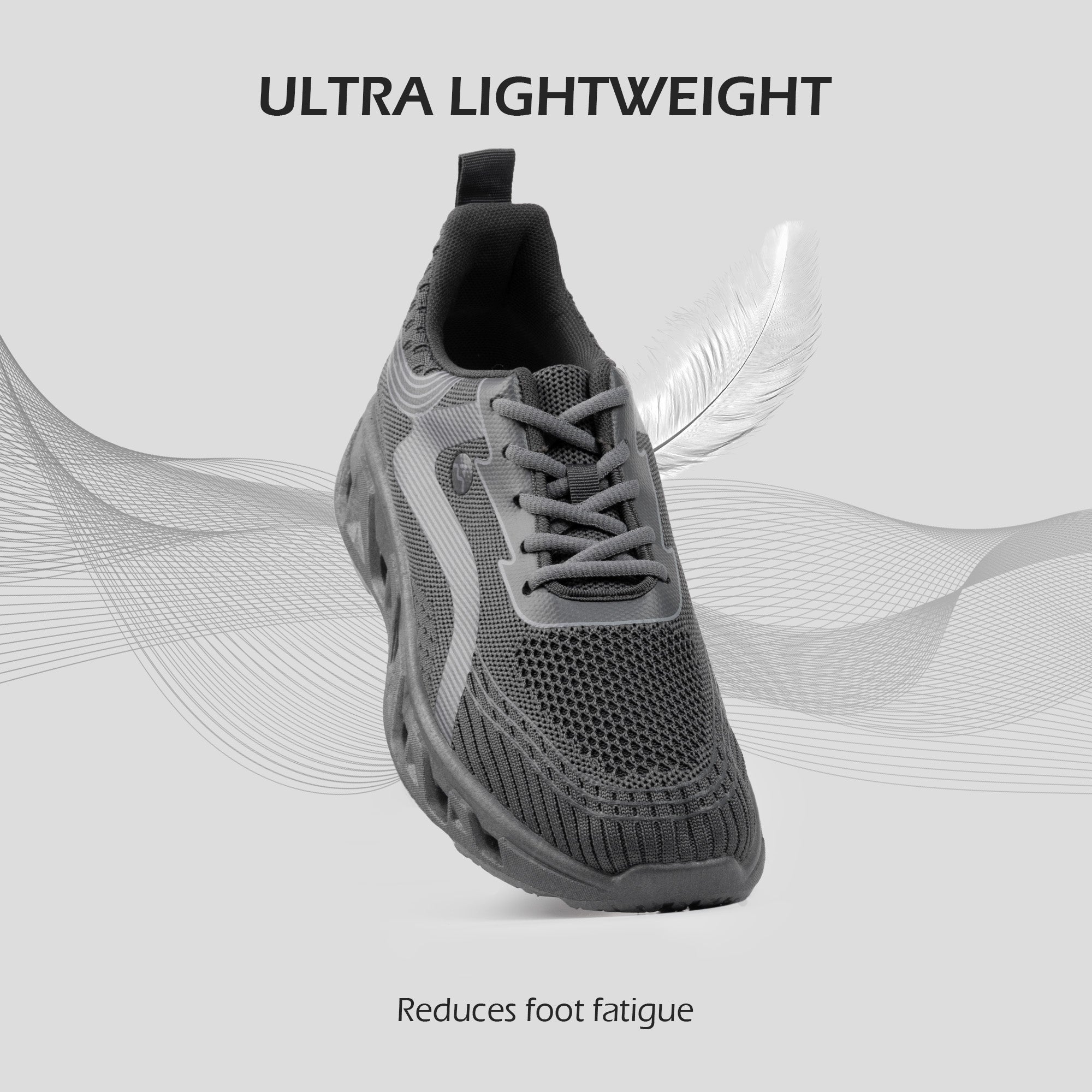 A&M Mens Comfortable Sports Trainers with Memory Foam Comfort Fit