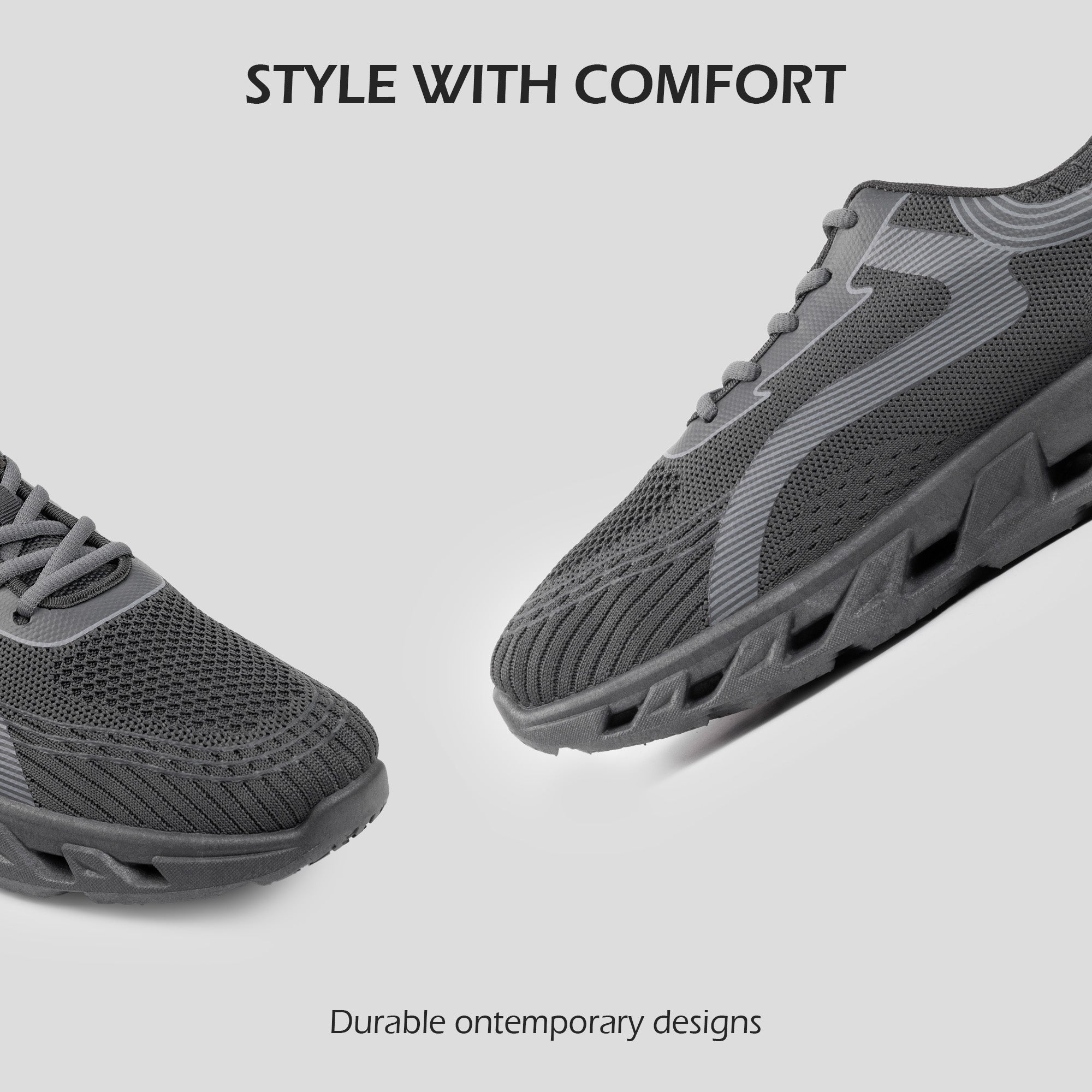 A&M Mens Comfortable Sports Trainers with Memory Foam Comfort Fit