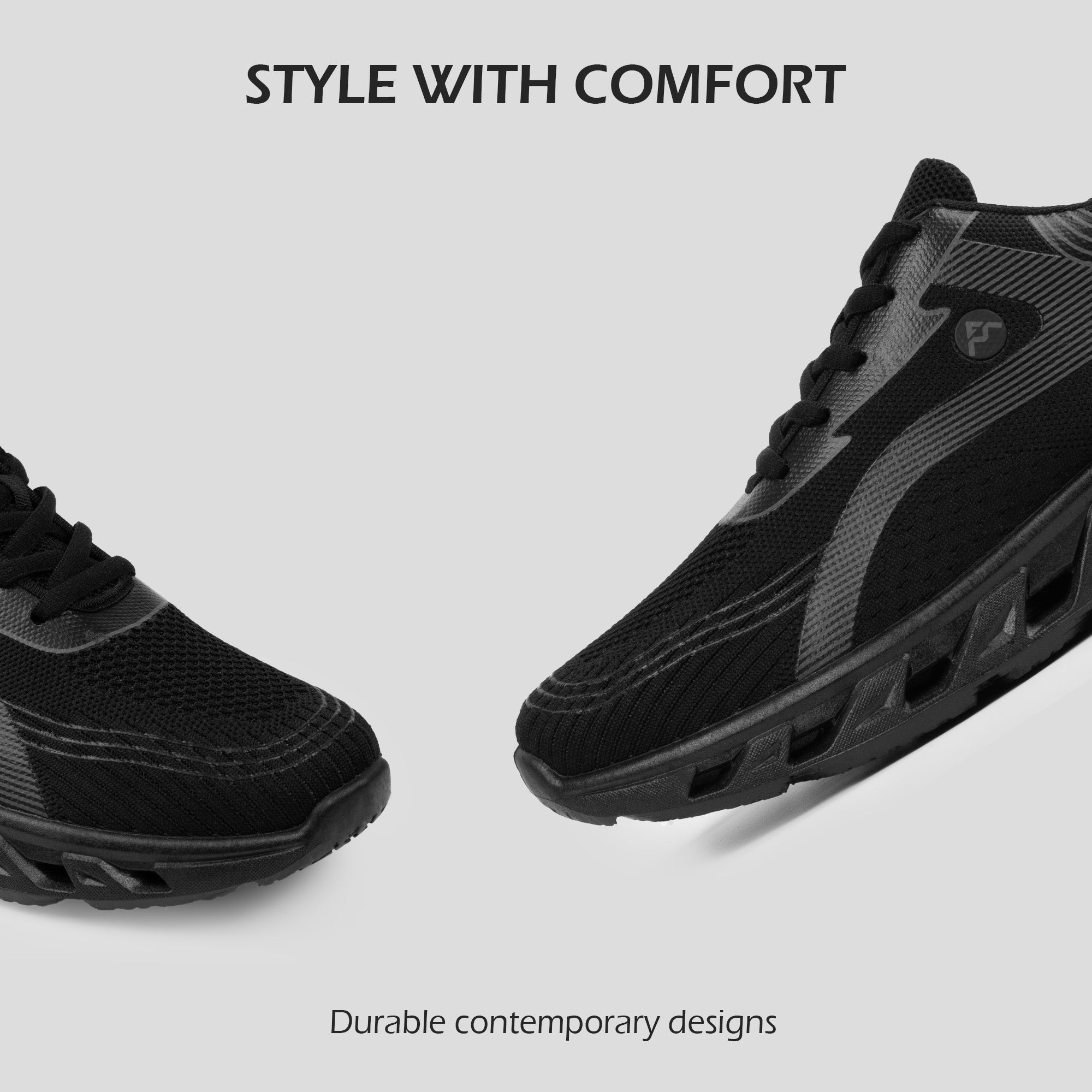 A&M Mens Comfortable Sports Trainers with Memory Foam Comfort Fit